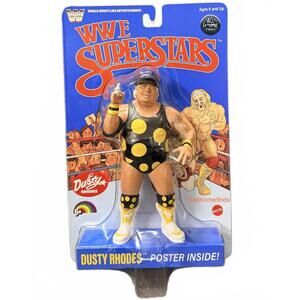 WWE LJN Superstars | Dusty Rhodes Action Figure | 1980s Retro 8” Collectible Toy